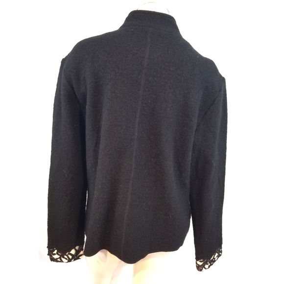 Venario Size XXL Black Cream Full Zip Sweater Jacket - Picture 2 of 6